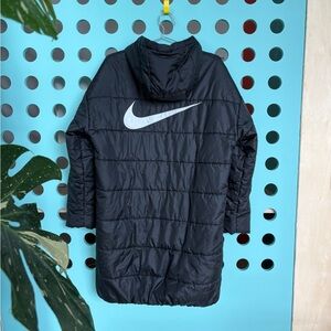 Nike Black Long Puffer Jacket